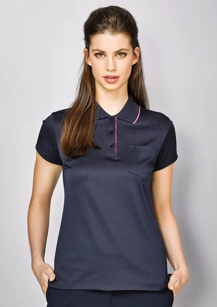 Advatex Ladies Swindon Polo - Navy/White - 8 - Biz Collection