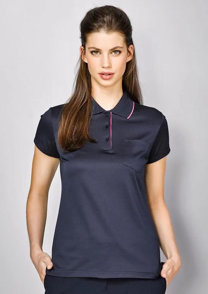 Advatex Ladies Swindon Polo - Navy/White - 8 - Biz Collection