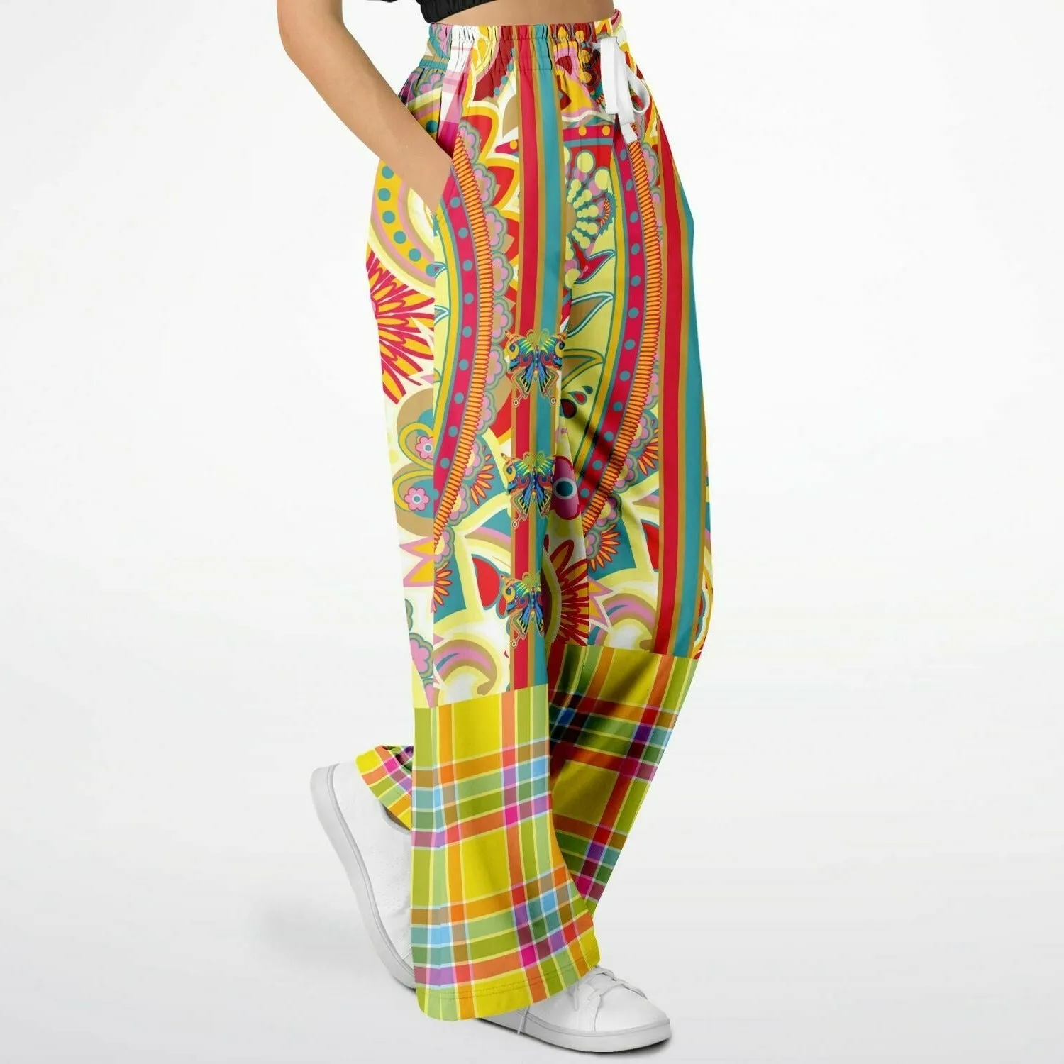 Ashbury Heights Paisley Eco-Poly Stretchy Phat Bellbottoms
