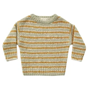Aspen Sweater - Agave / Gold Stipe