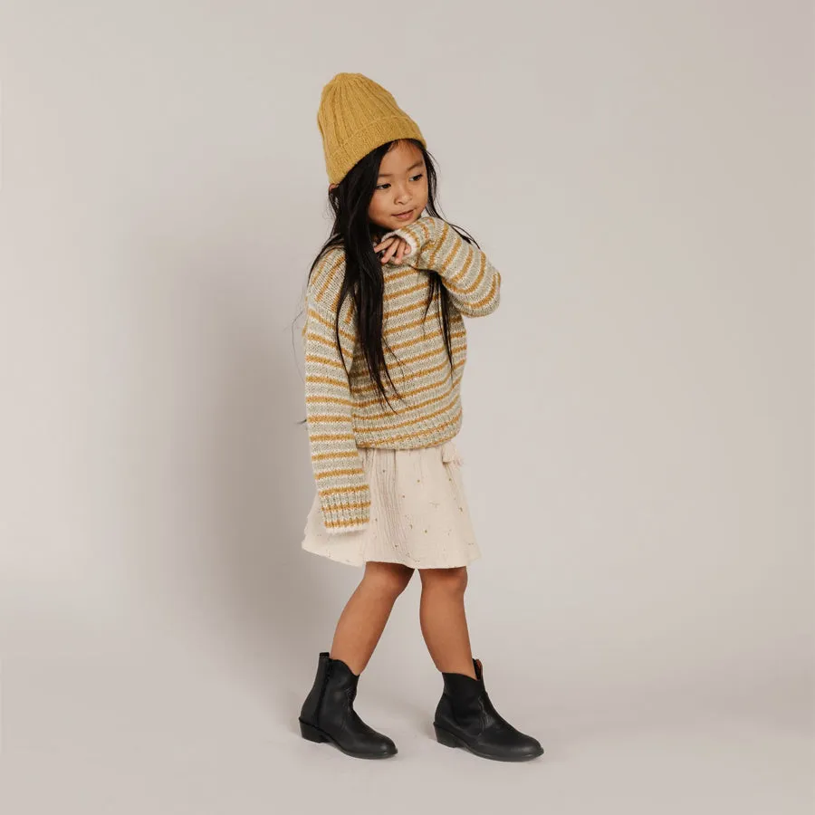 Aspen Sweater - Agave / Gold Stipe