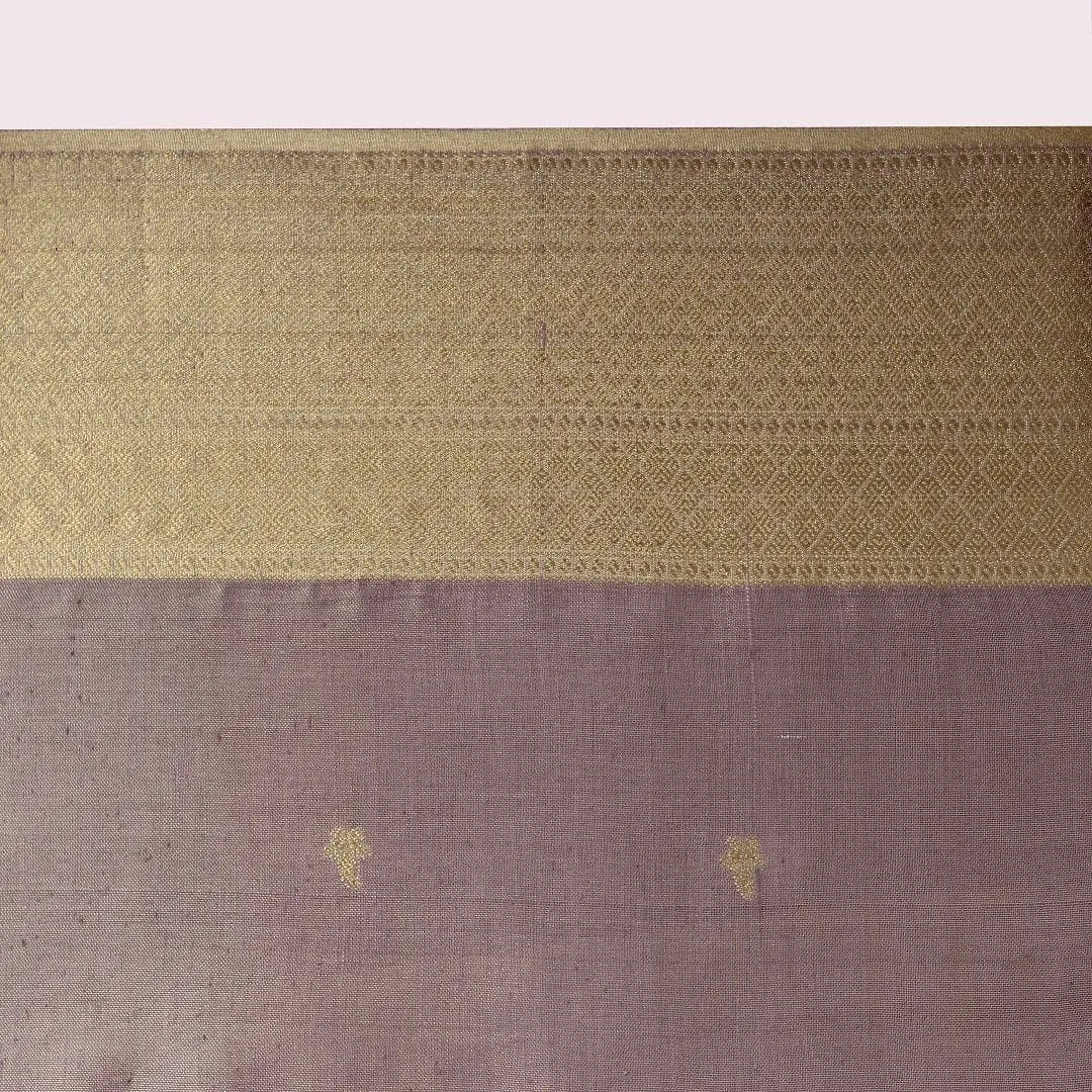 Banarsi Butte Silk Fabric - Purple