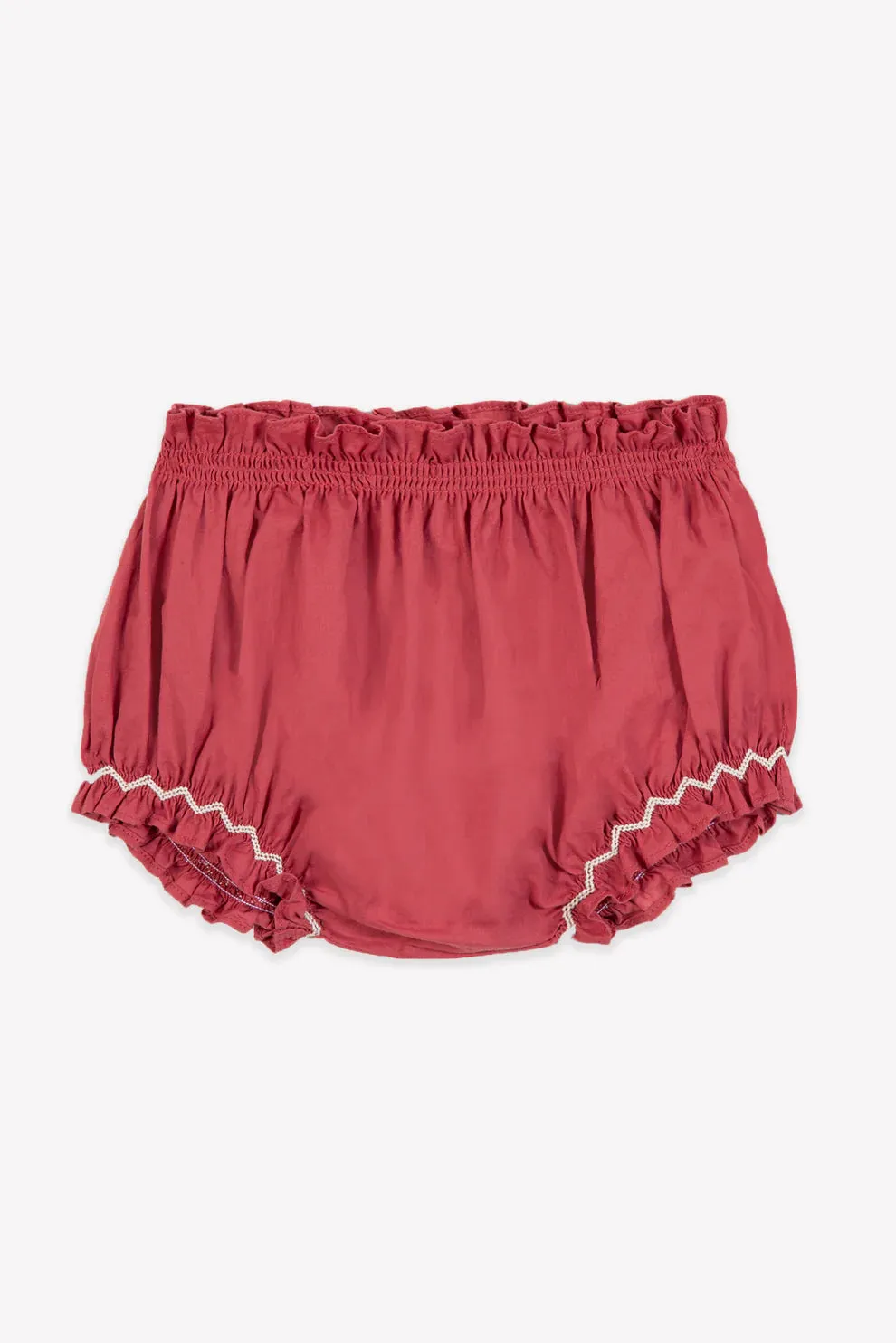 Bonton Baby Ecru Bonton Blouse   Pink Bloomer Set