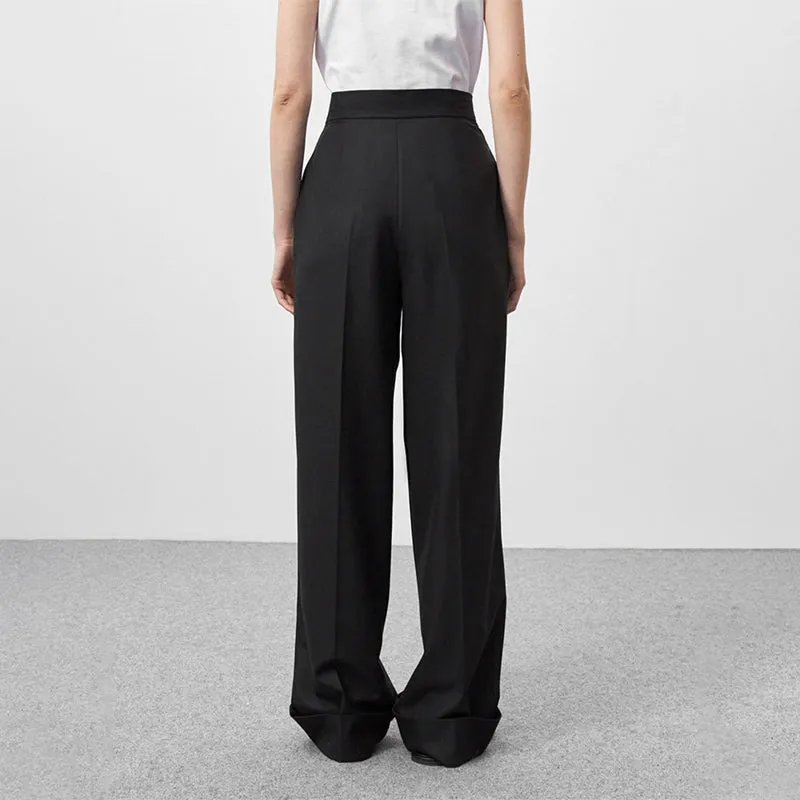 Chic Oversized Straight Cut Slacks for Women