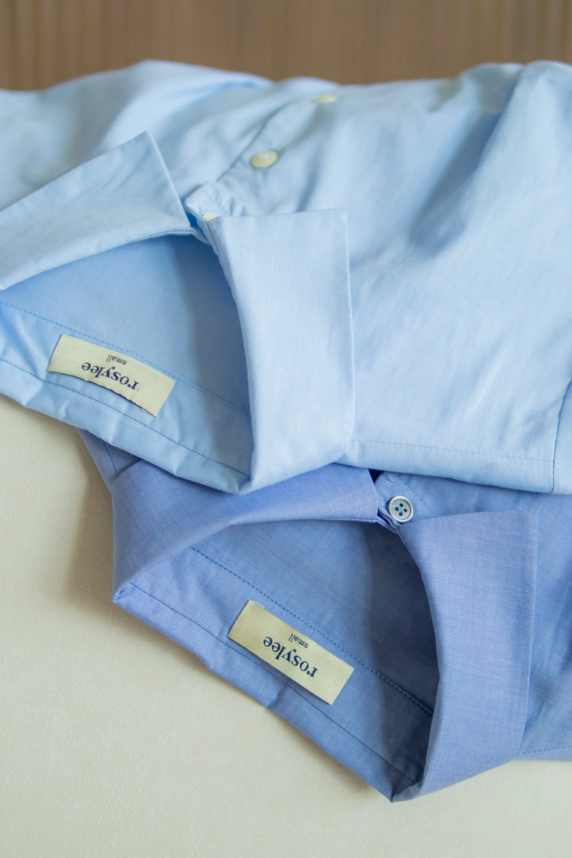 Classic Shirt Dress with Bust Detail - Dove Blue