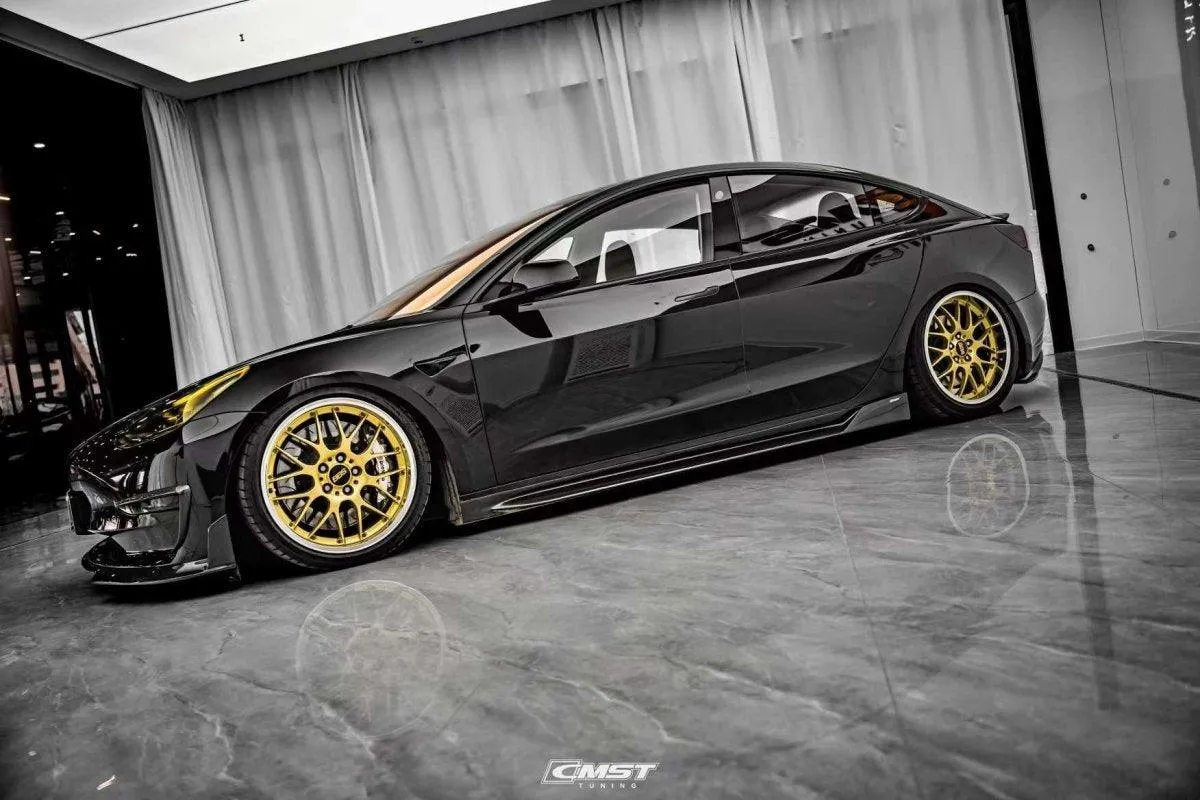 CMST Tuning V4 Side Skirts for Tesla Model 3 Performance/Base Carbon Fiber/FRP