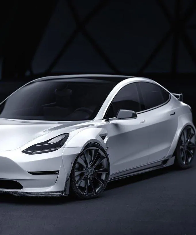 CMST Tuning V4 Side Skirts for Tesla Model 3 Performance/Base Carbon Fiber/FRP