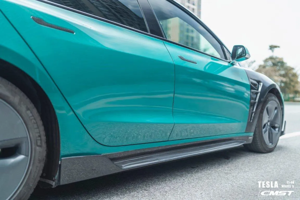 CMST Tuning V4 Side Skirts for Tesla Model 3 Performance/Base Carbon Fiber/FRP