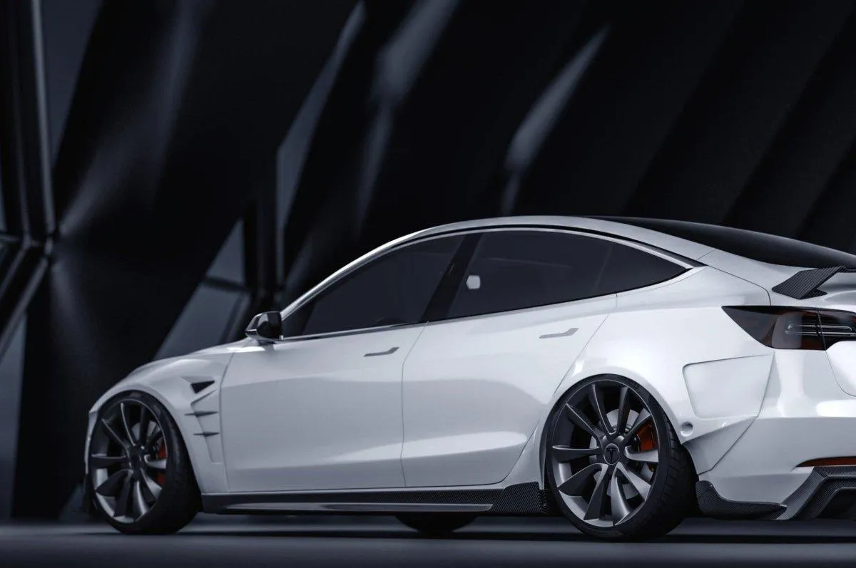 CMST Tuning V4 Side Skirts for Tesla Model 3 Performance/Base Carbon Fiber/FRP