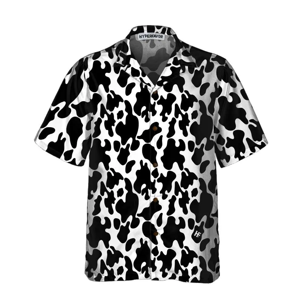 Cow Print Seamless Pattern Hawaiian Shirt, Cow Hawaiian Shirt, Cow Print Shirt For Men And Women