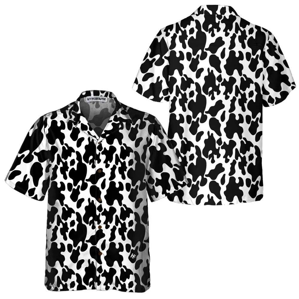 Cow Print Seamless Pattern Hawaiian Shirt, Cow Hawaiian Shirt, Cow Print Shirt For Men And Women