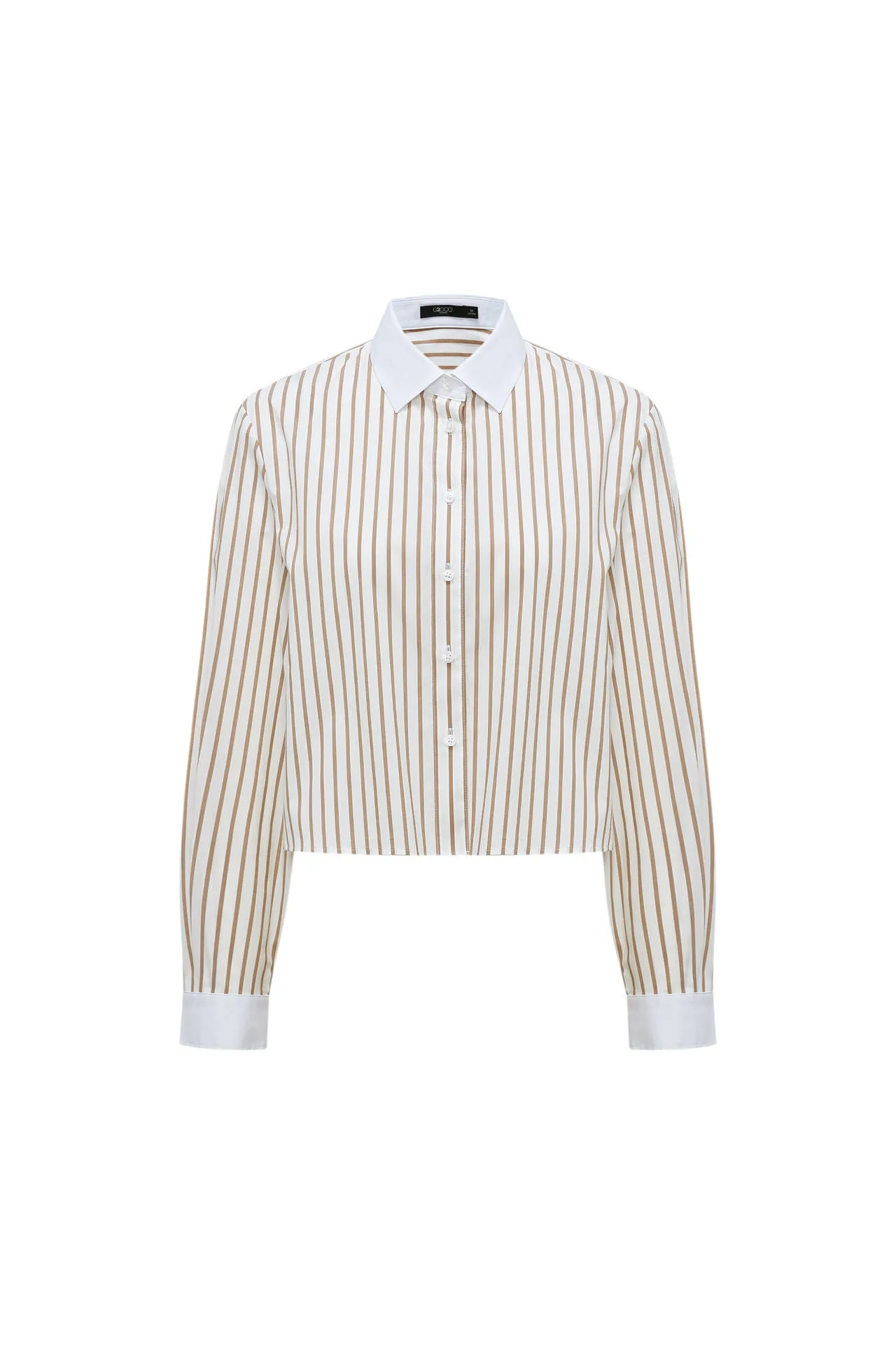 Cropped Stripe Poplin Shirt