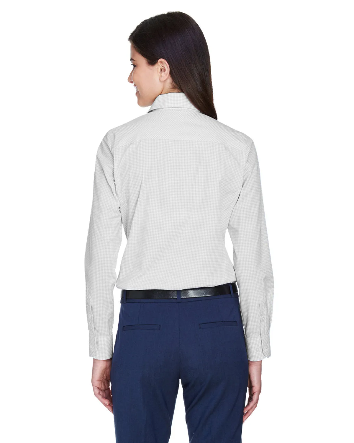 Devon & Jones Ladies Gingham Check Dress Shirt