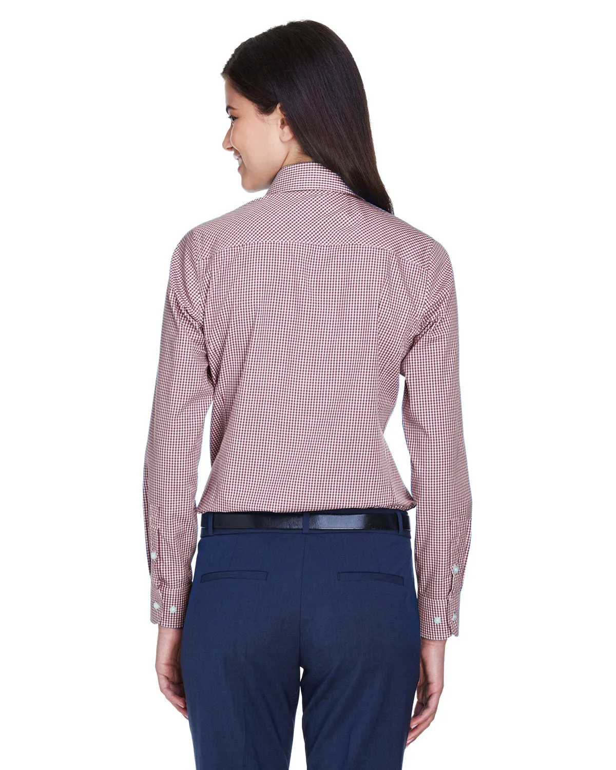 Devon & Jones Ladies Gingham Check Dress Shirt