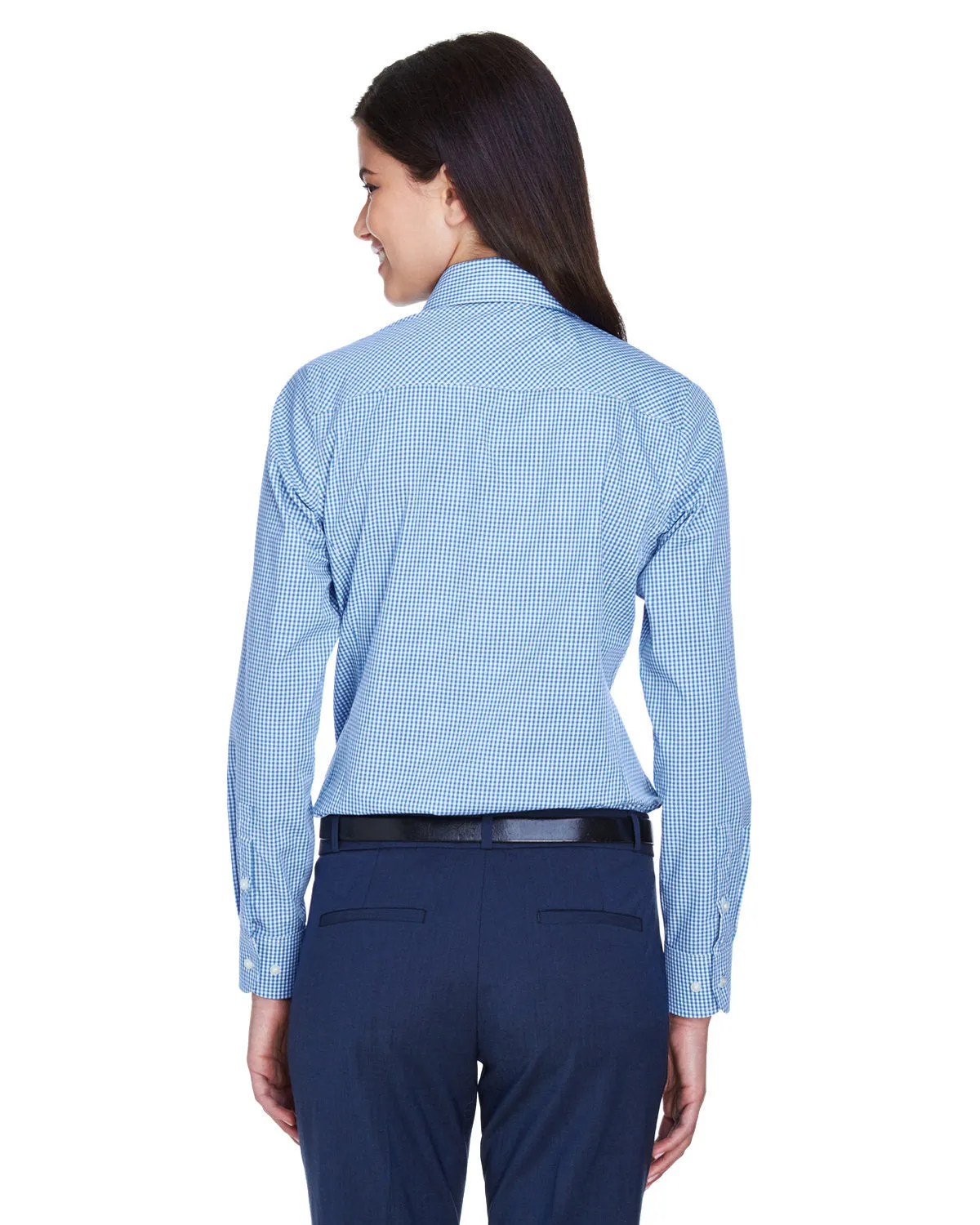 Devon & Jones Ladies Gingham Check Dress Shirt