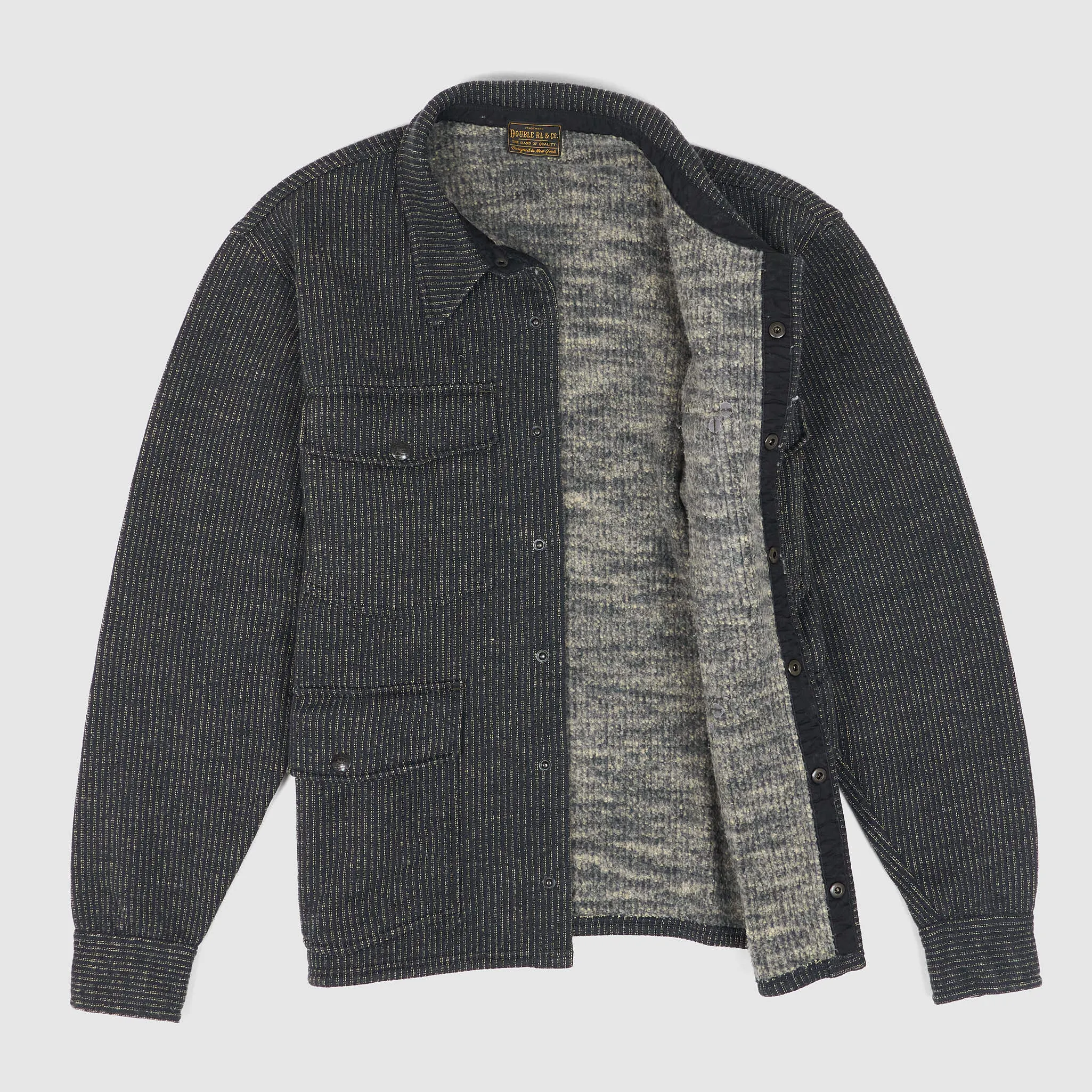 Double RL Jacquard Cardigan Overshirt