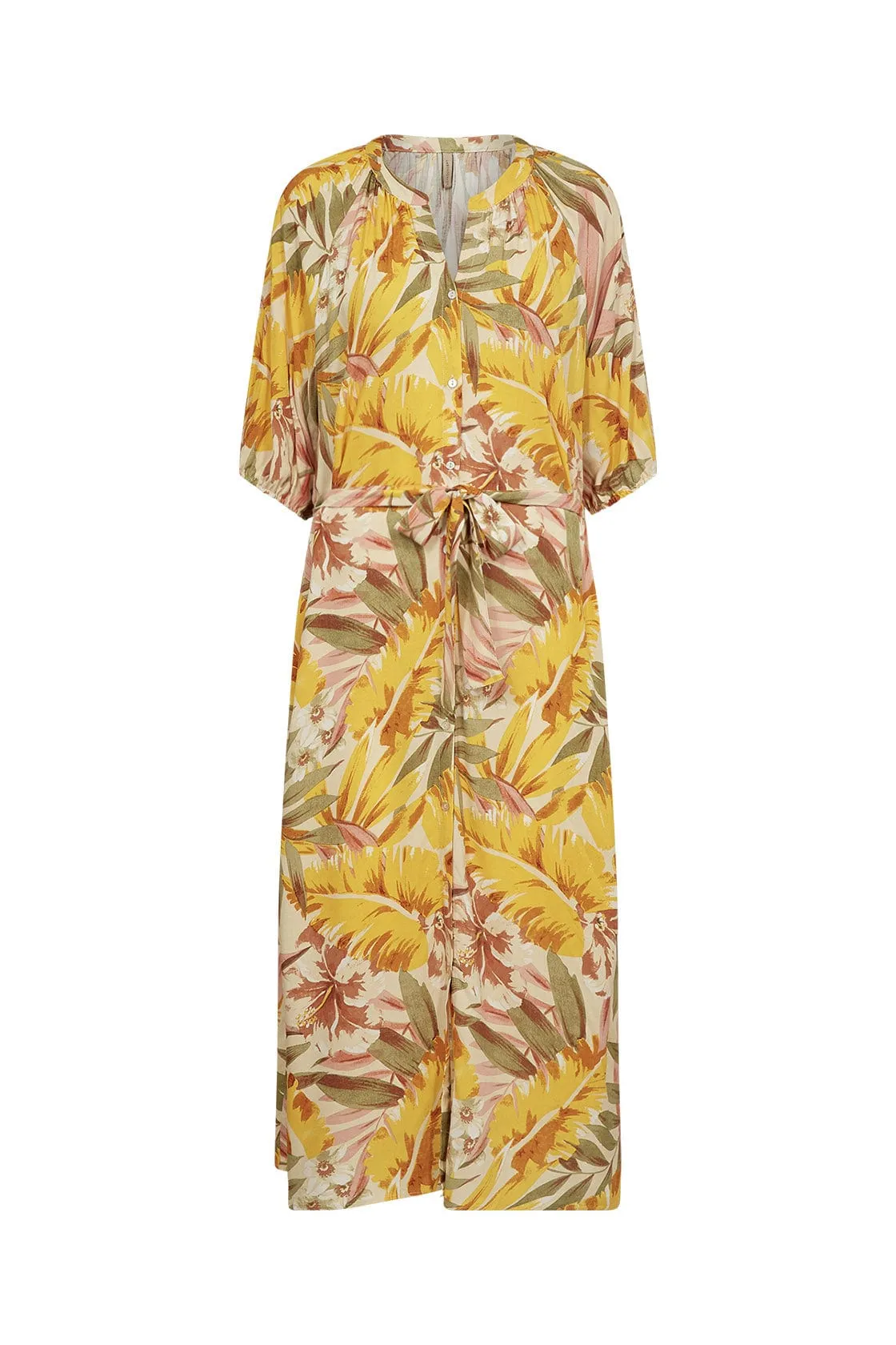 Elyse Dress - Golden Yellow Combi