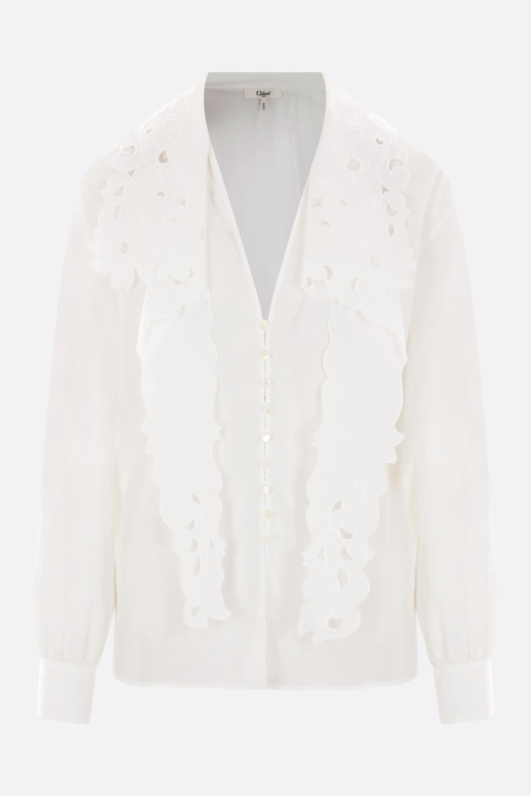 Embroidered Lavallière Shirt