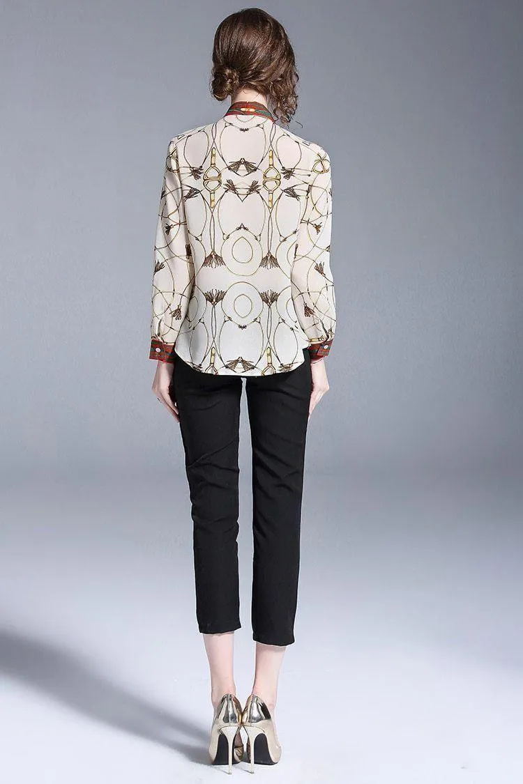 Fashion Blouse Women Elegant Chiffon Blouse