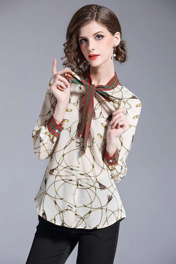 Fashion Blouse Women Elegant Chiffon Blouse