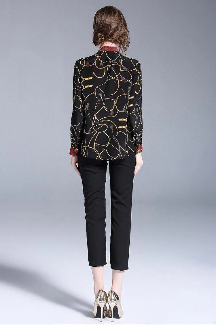 Fashion Blouse Women Elegant Chiffon Blouse