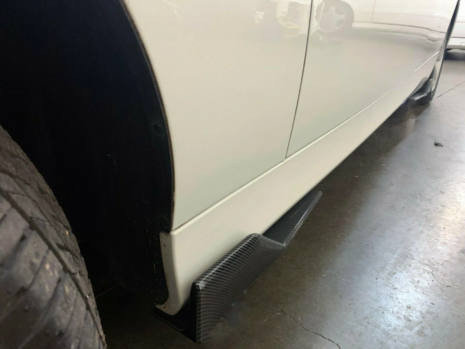 Fit 2008-2020 Honda Accord Side Skirts Spoiler Diffuser Wing (Carbon Fiber Style)