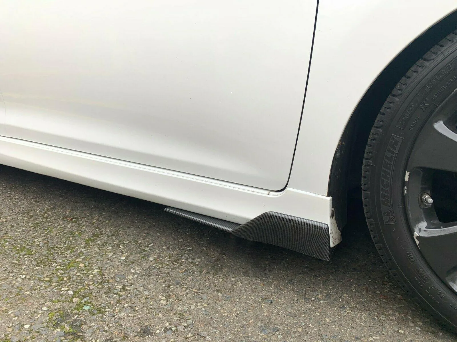 Fit 2008-2020 Honda Accord Side Skirts Spoiler Diffuser Wing (Carbon Fiber Style)