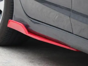 Fit 2008-2020 Toyota Camry Side Skirts Splitters Spoiler Diffuser Wings (Red)