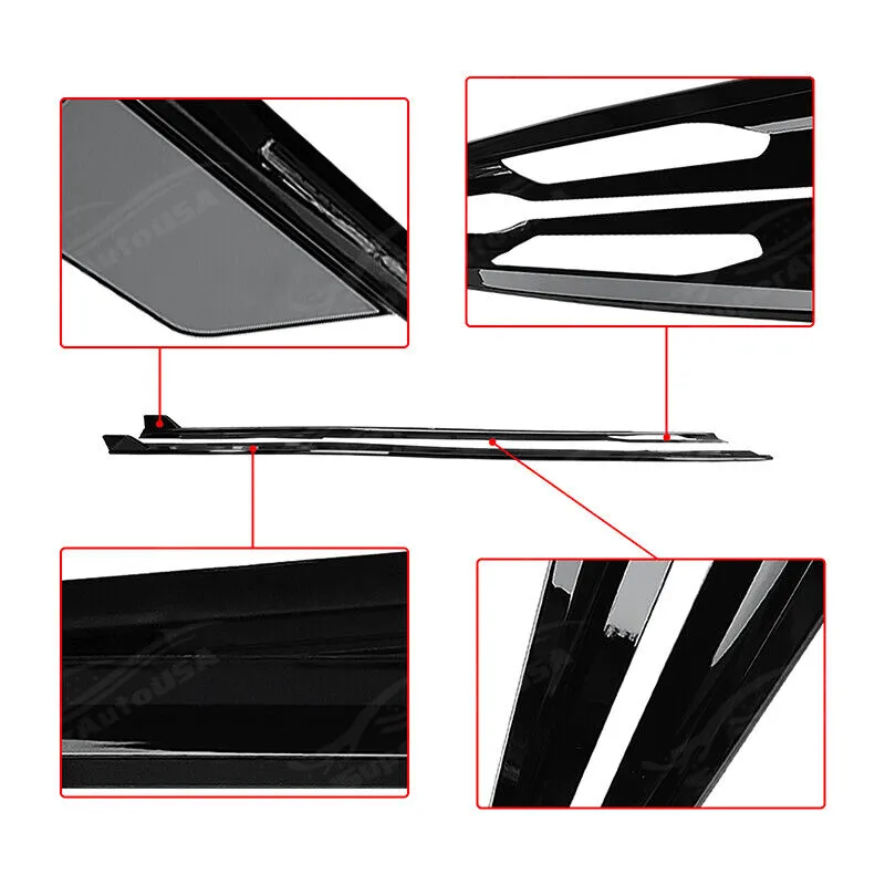 Fits 2021-2024 BMW 4 Series G22 G23 430i M440i 440i Gloss Black Side Body Skirts