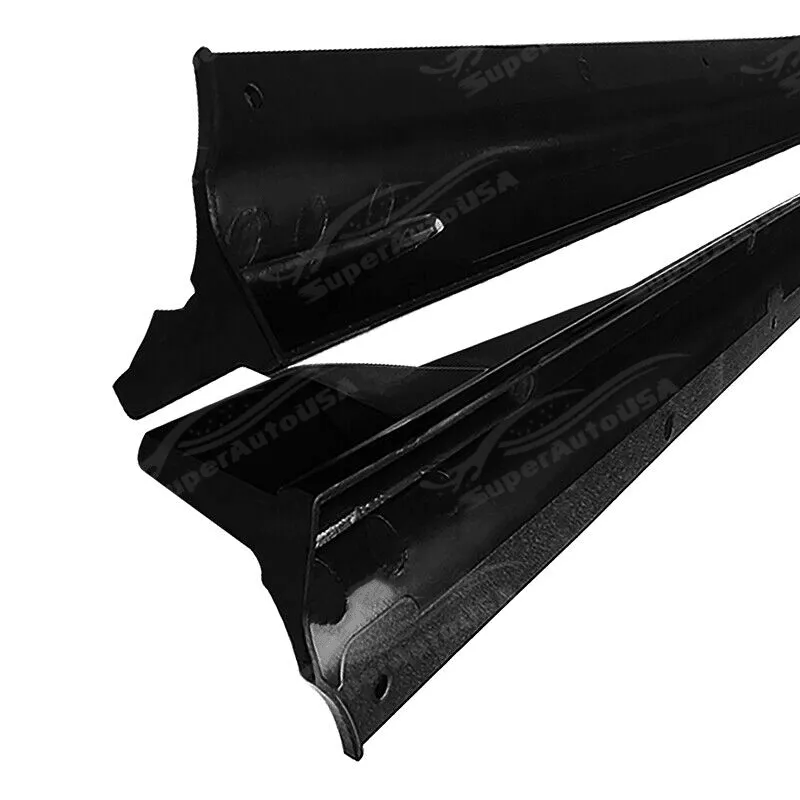 Fits 2021-2024 BMW 4 Series G22 G23 430i M440i 440i Gloss Black Side Body Skirts