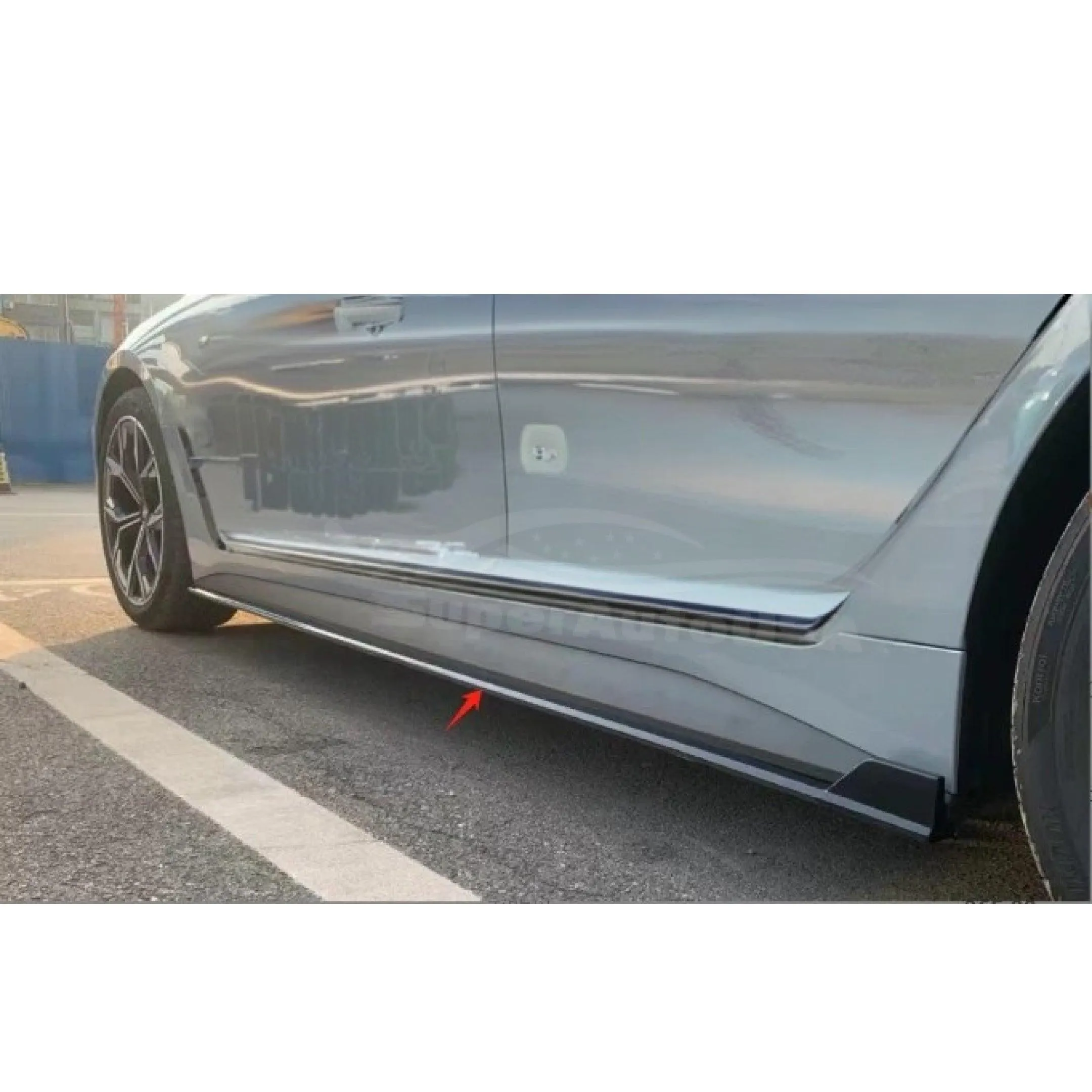 Fits 2021-2024 BMW 4 Series G22 G23 430i M440i 440i Gloss Black Side Body Skirts