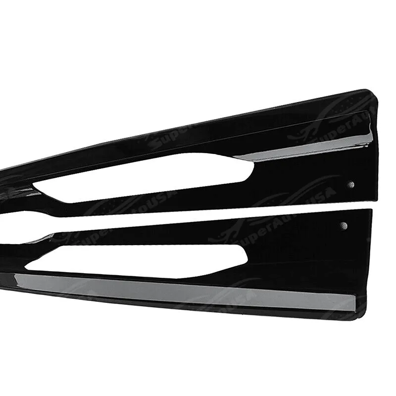 Fits 2021-2024 BMW 4 Series G22 G23 430i M440i 440i Gloss Black Side Body Skirts