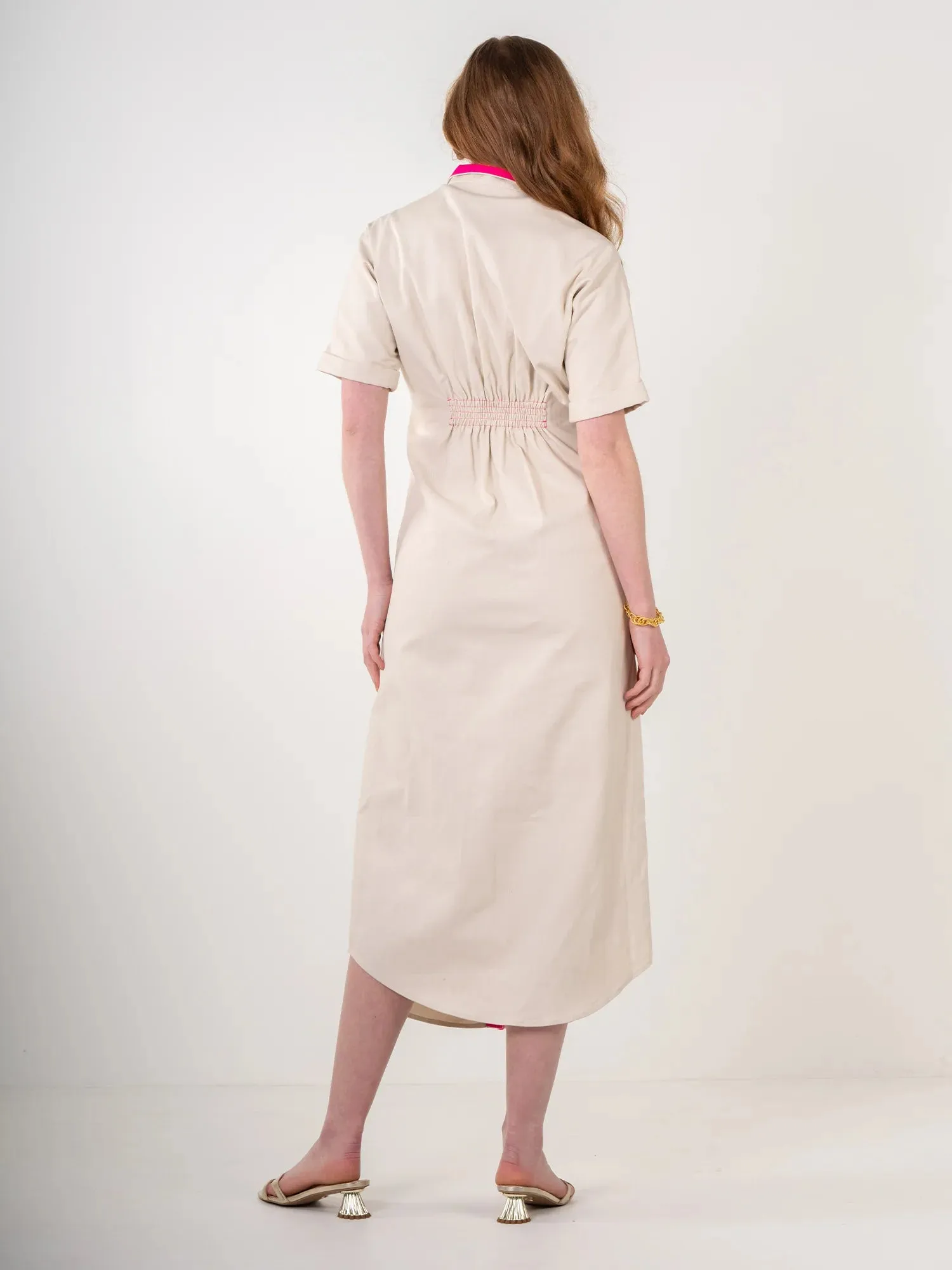 Georgia Twill Midi Dress