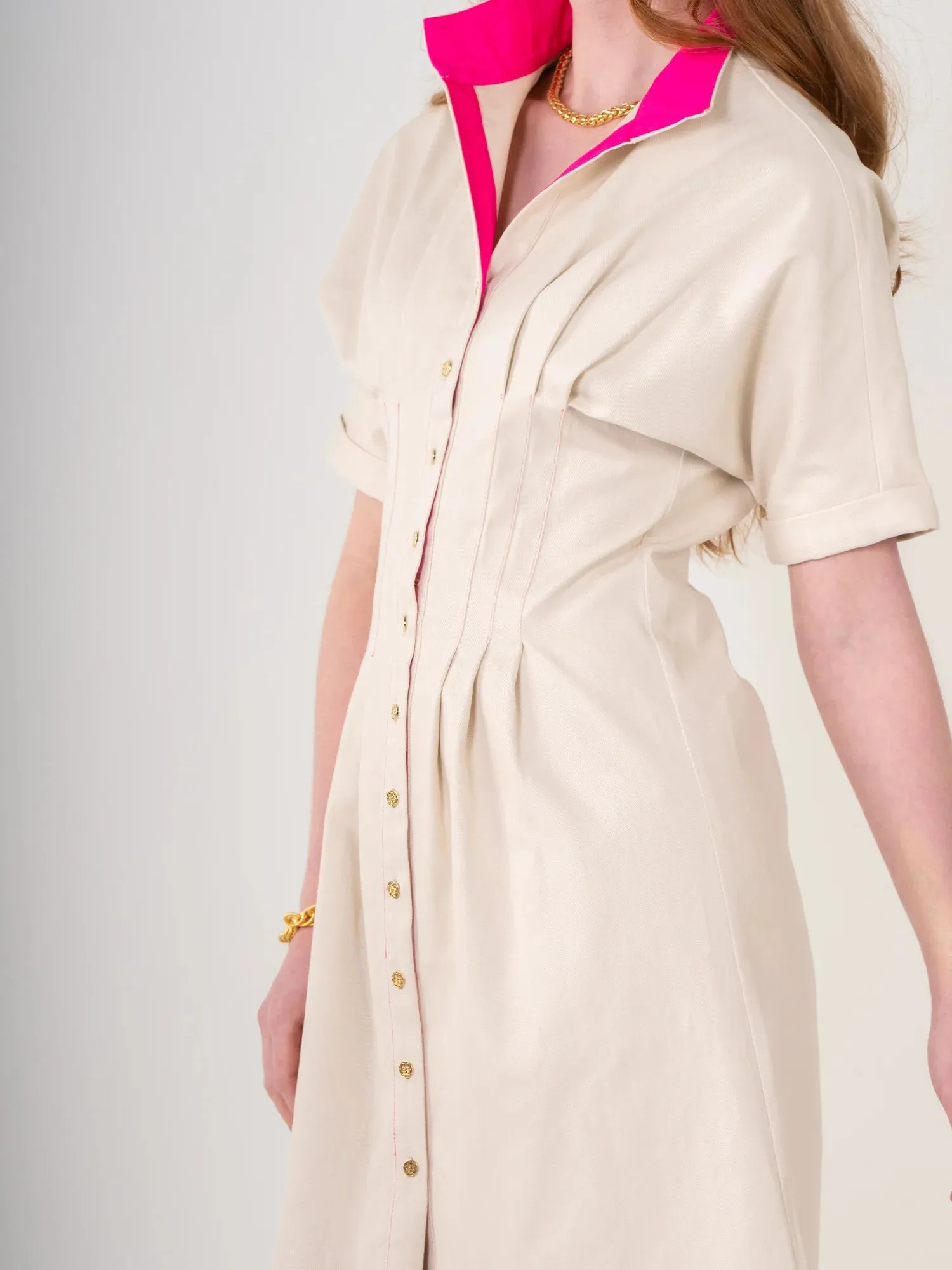 Georgia Twill Midi Dress