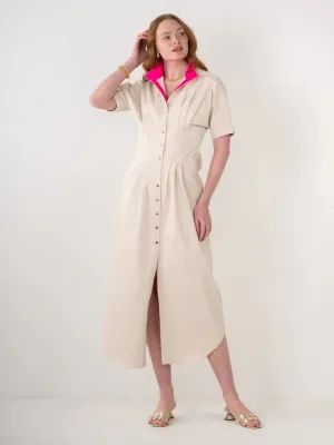 Georgia Twill Midi Dress