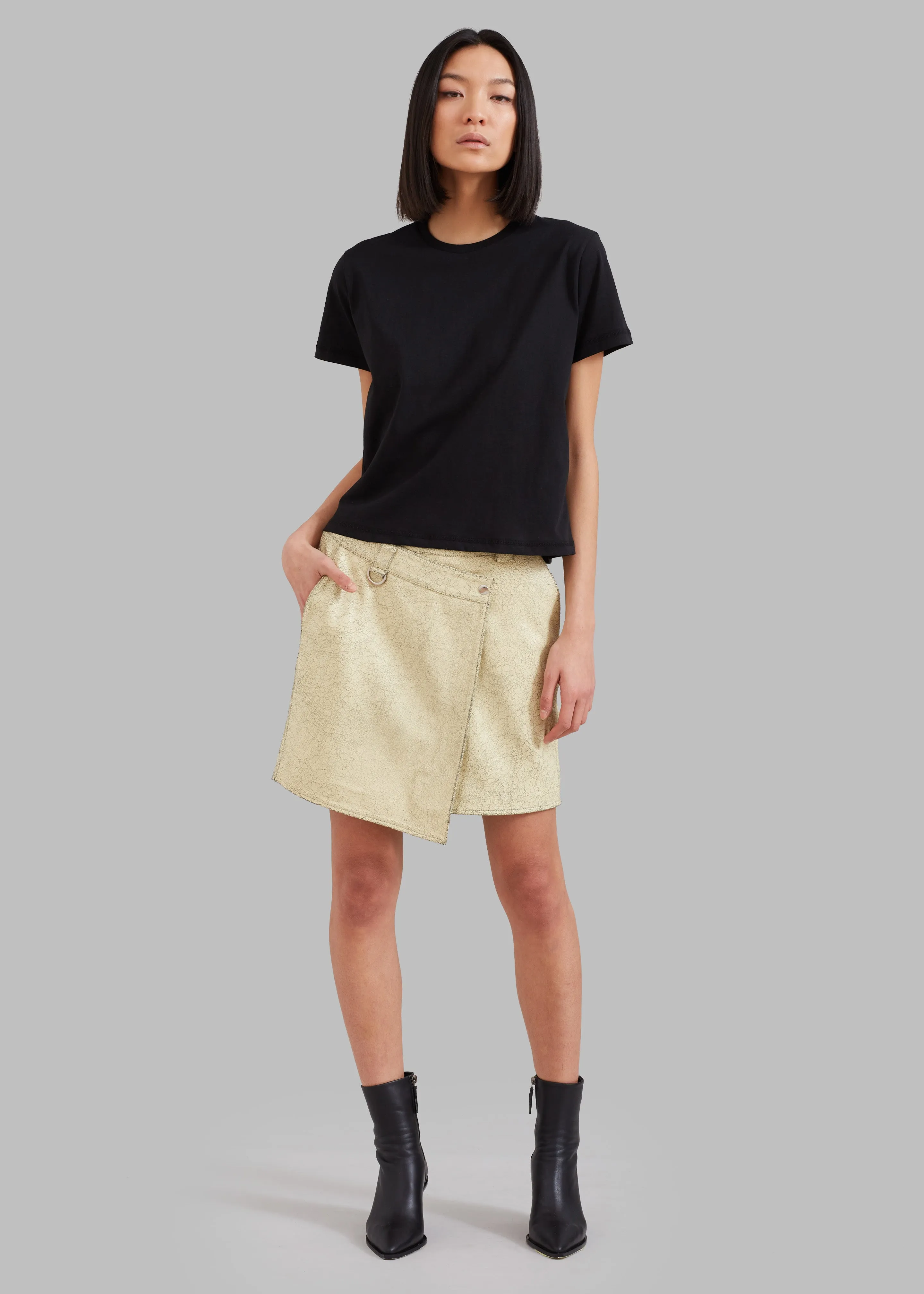 Gestuz ConstanceGZ HW Mini Skirt - Crackled Vintage White