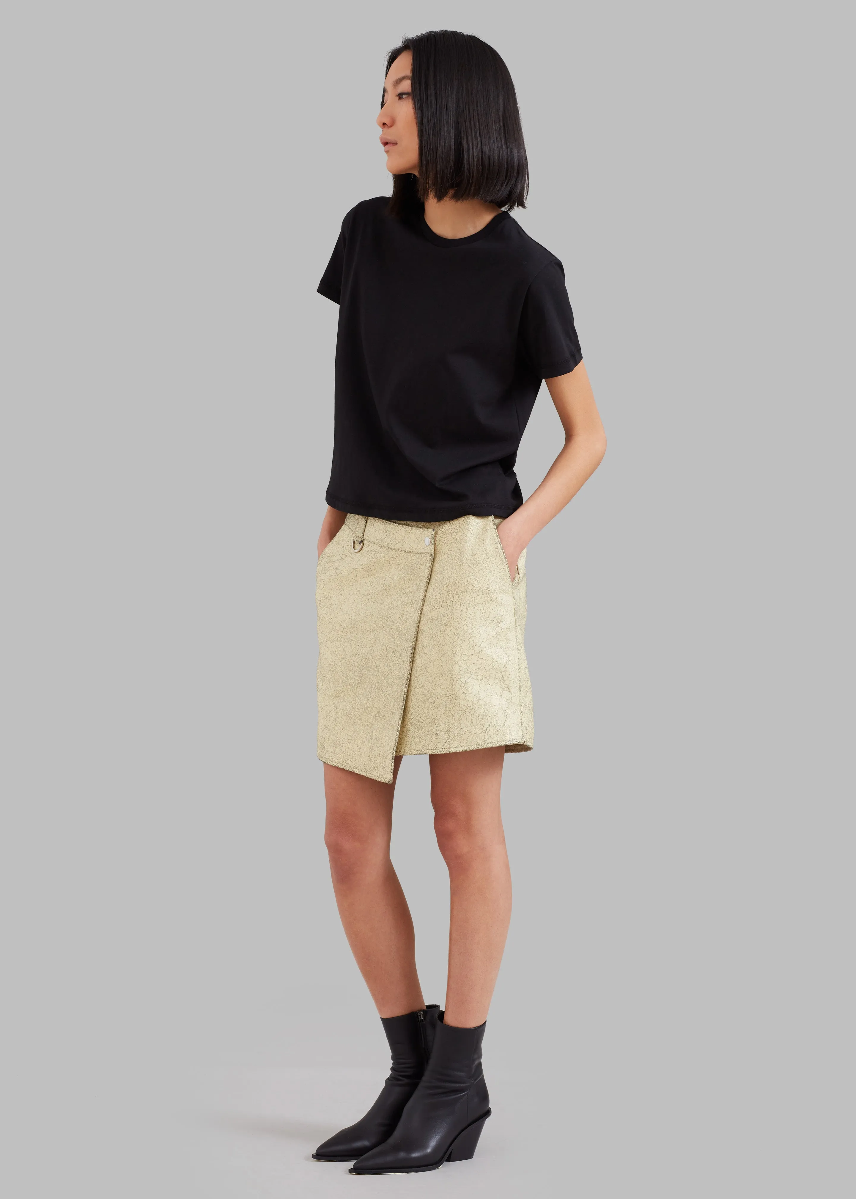 Gestuz ConstanceGZ HW Mini Skirt - Crackled Vintage White