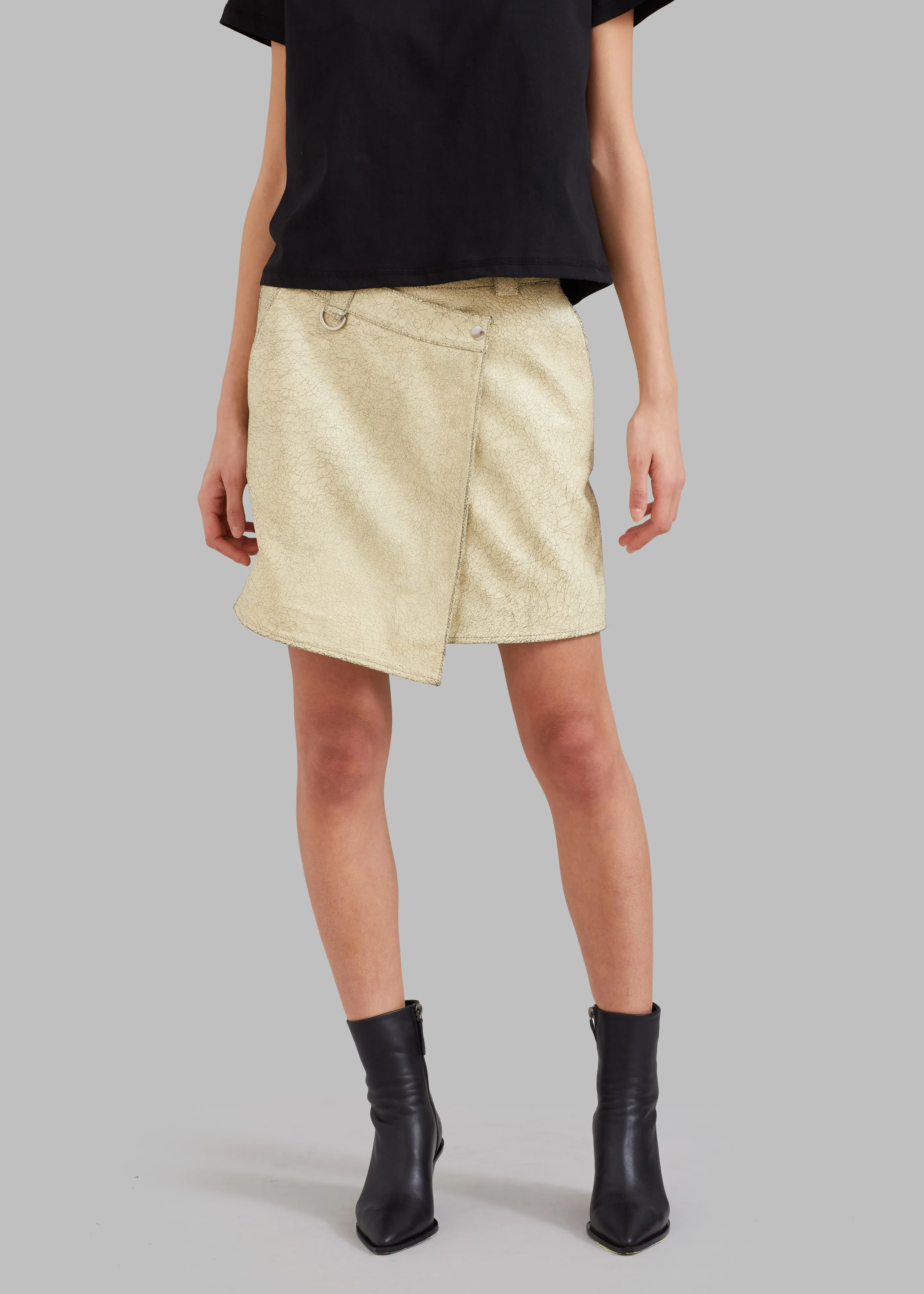Gestuz ConstanceGZ HW Mini Skirt - Crackled Vintage White