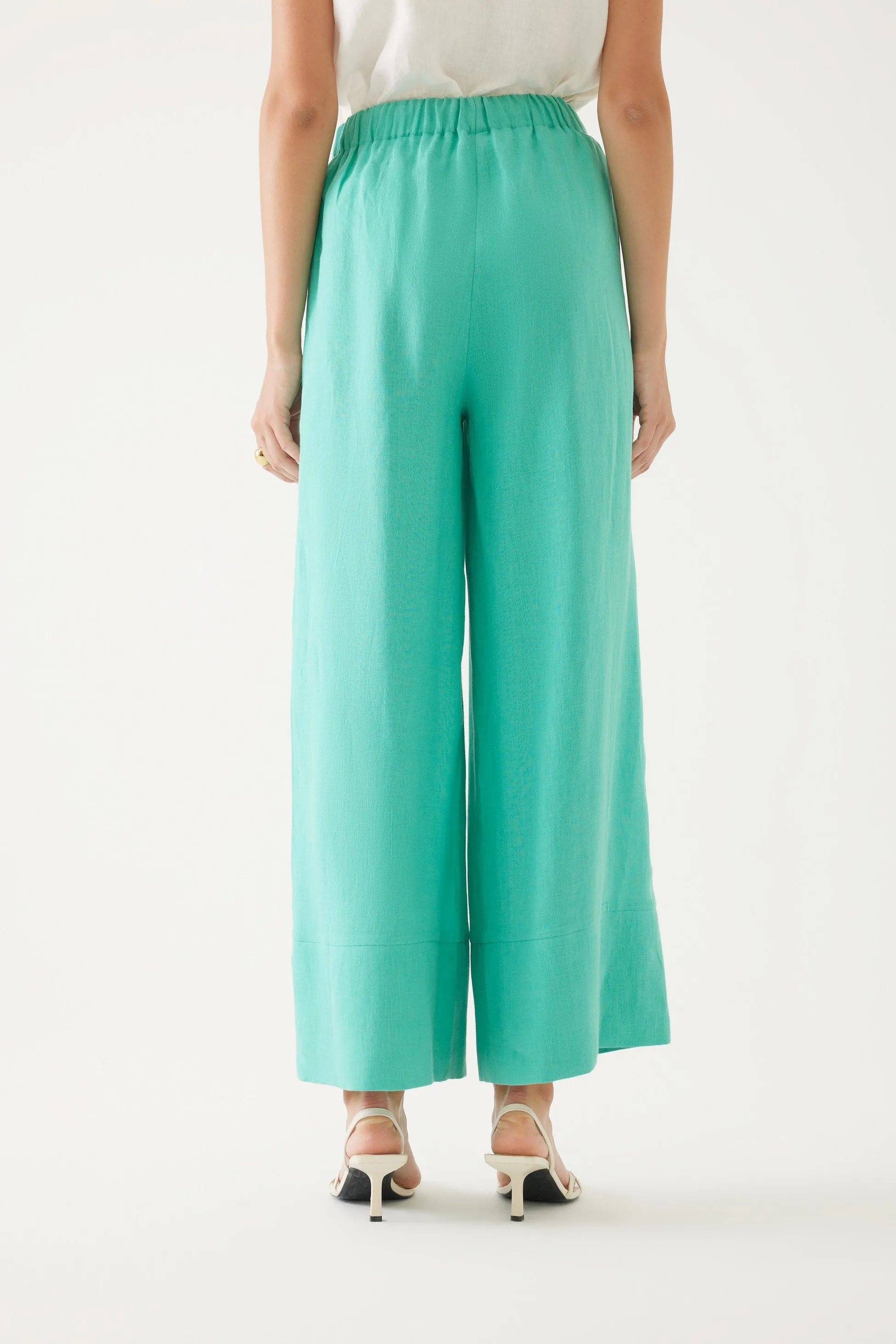 High Waist Tie Detailed Trousers