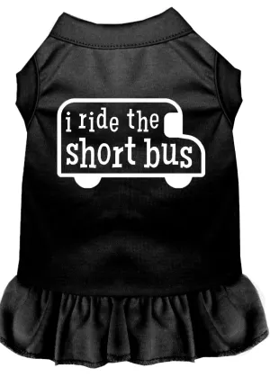 I Ride The Short Bus Screen Print Dress Black Lg