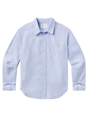 Kayla Shrunken Linen Shirt in Glint