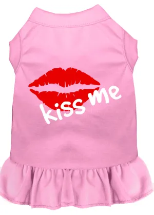 Kiss Me Screen Print Dress Light Pink Xxxl
