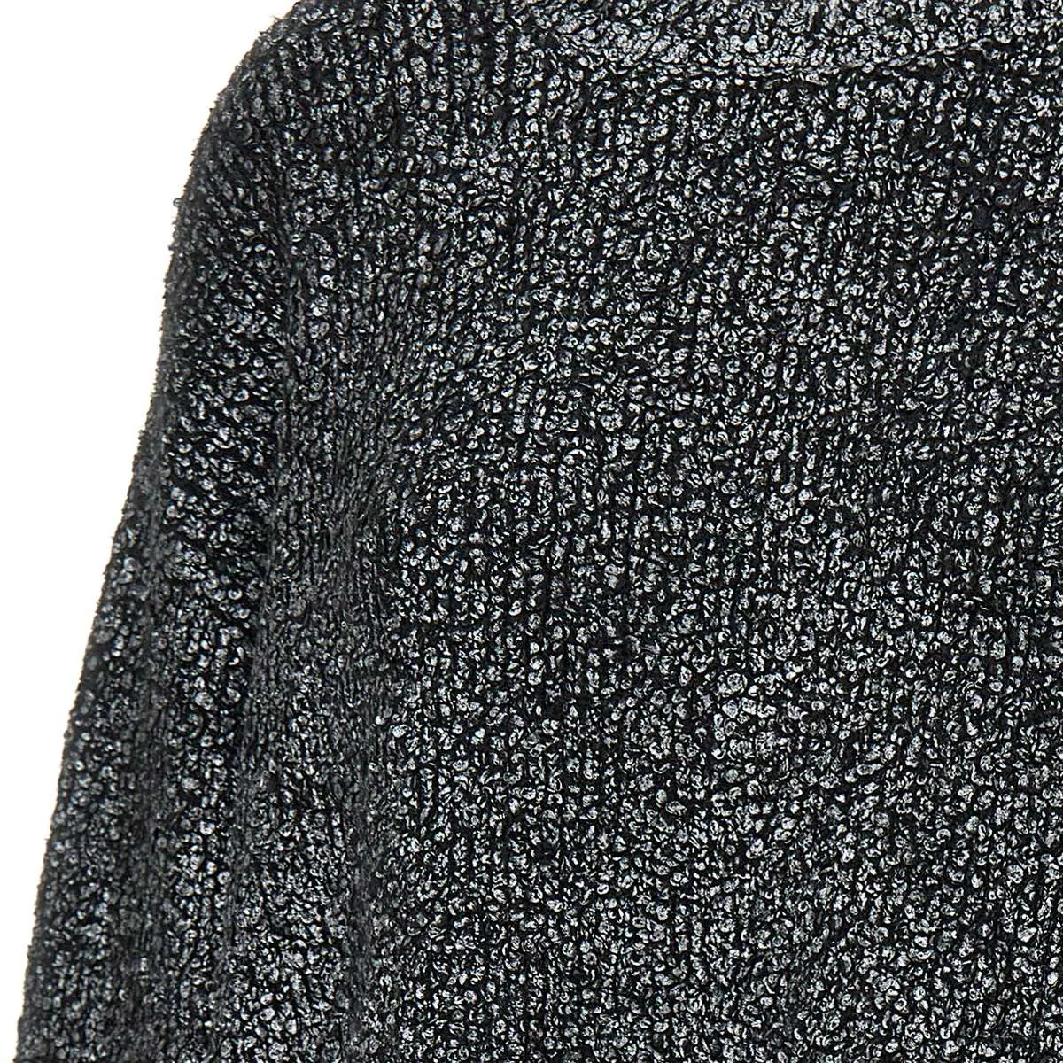 Laminated Bouclè Black Sweater