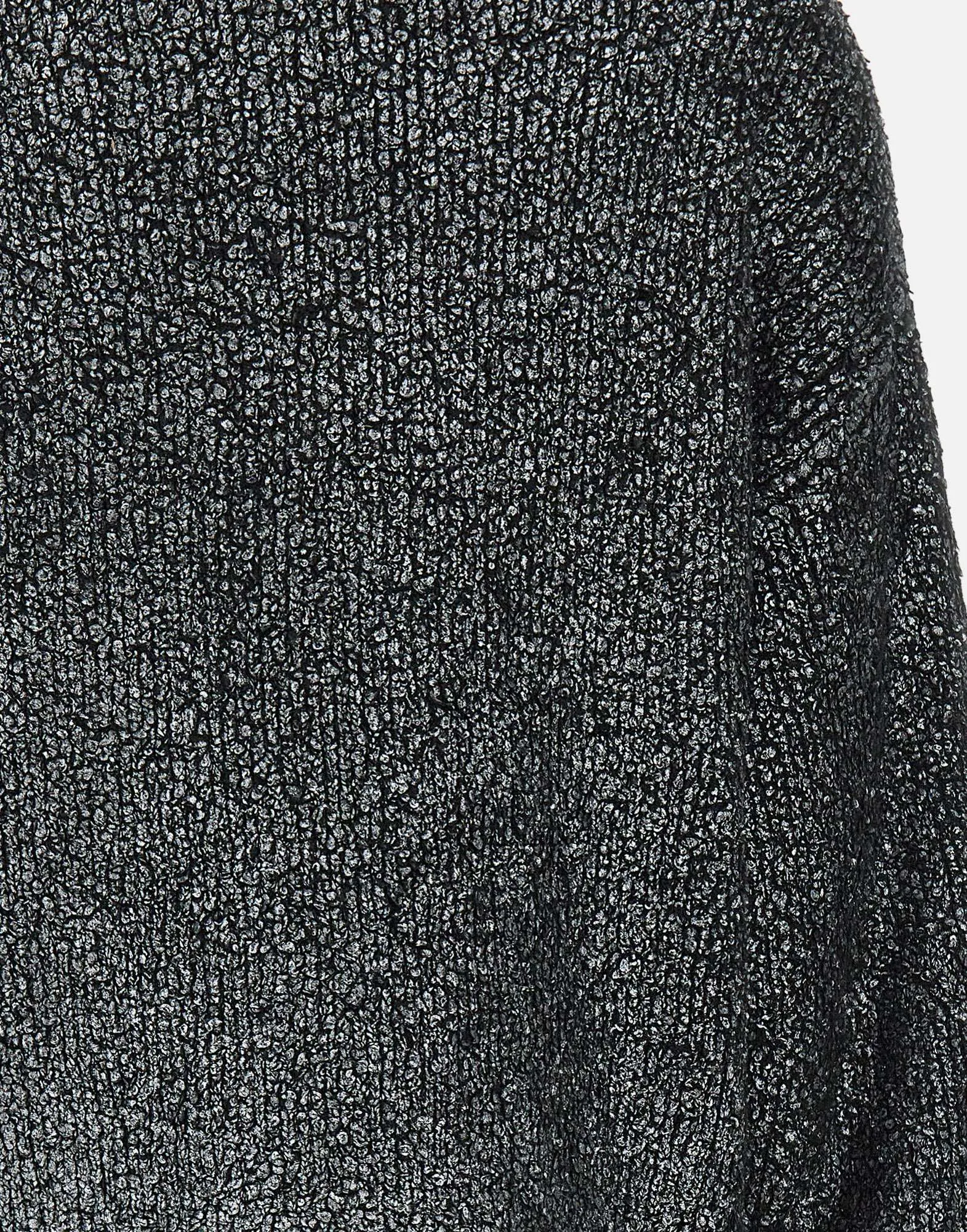 Laminated Bouclè Black Sweater