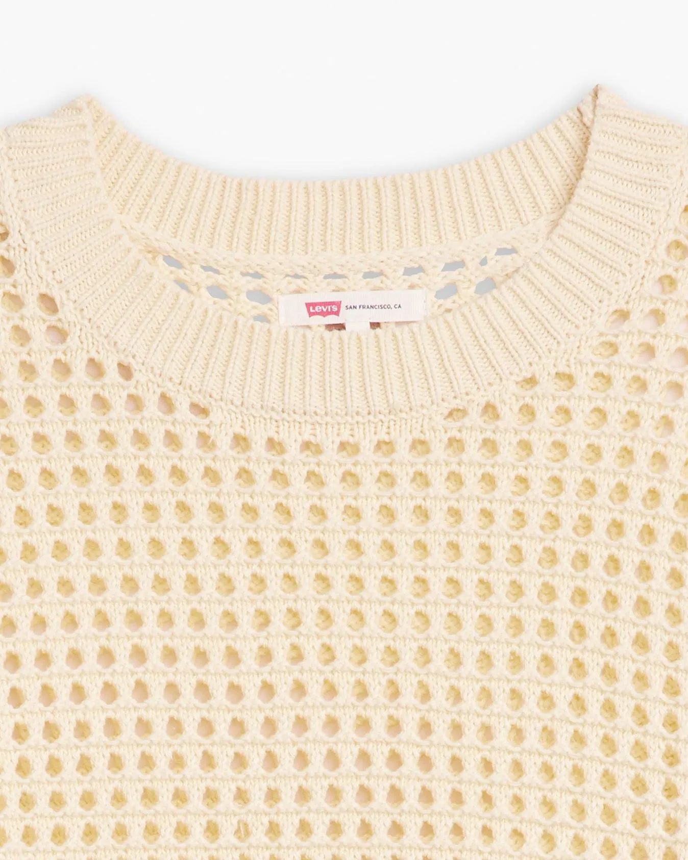 Levi's® Womens Superbloom Crochet Sweater - White Swan