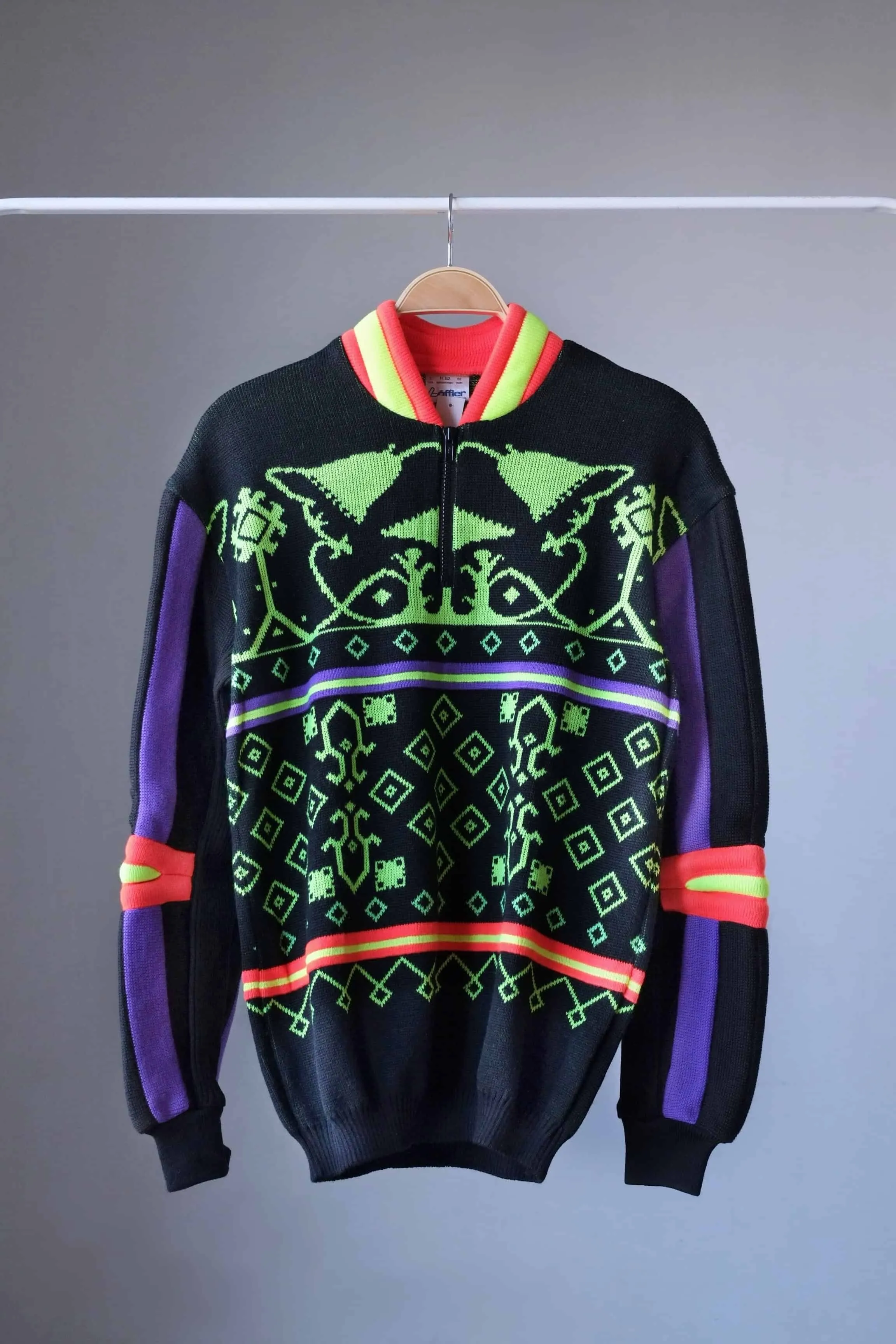 LÖFFLER 90s Neon Jacquard Ski Sweater