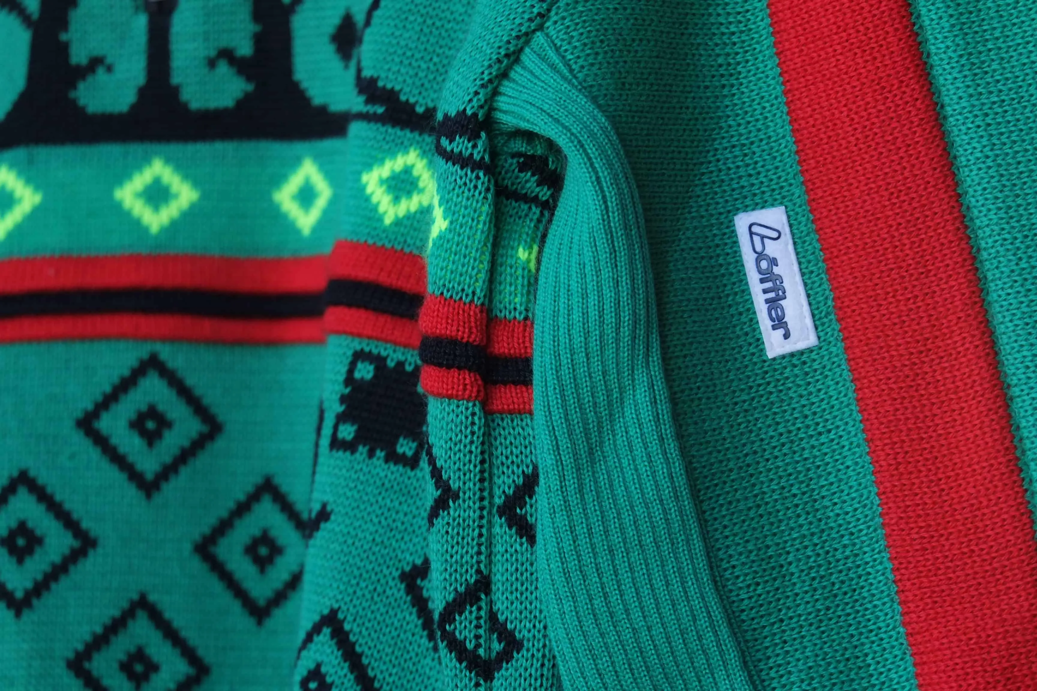 LÖFFLER 90s Neon Jacquard Ski Sweater