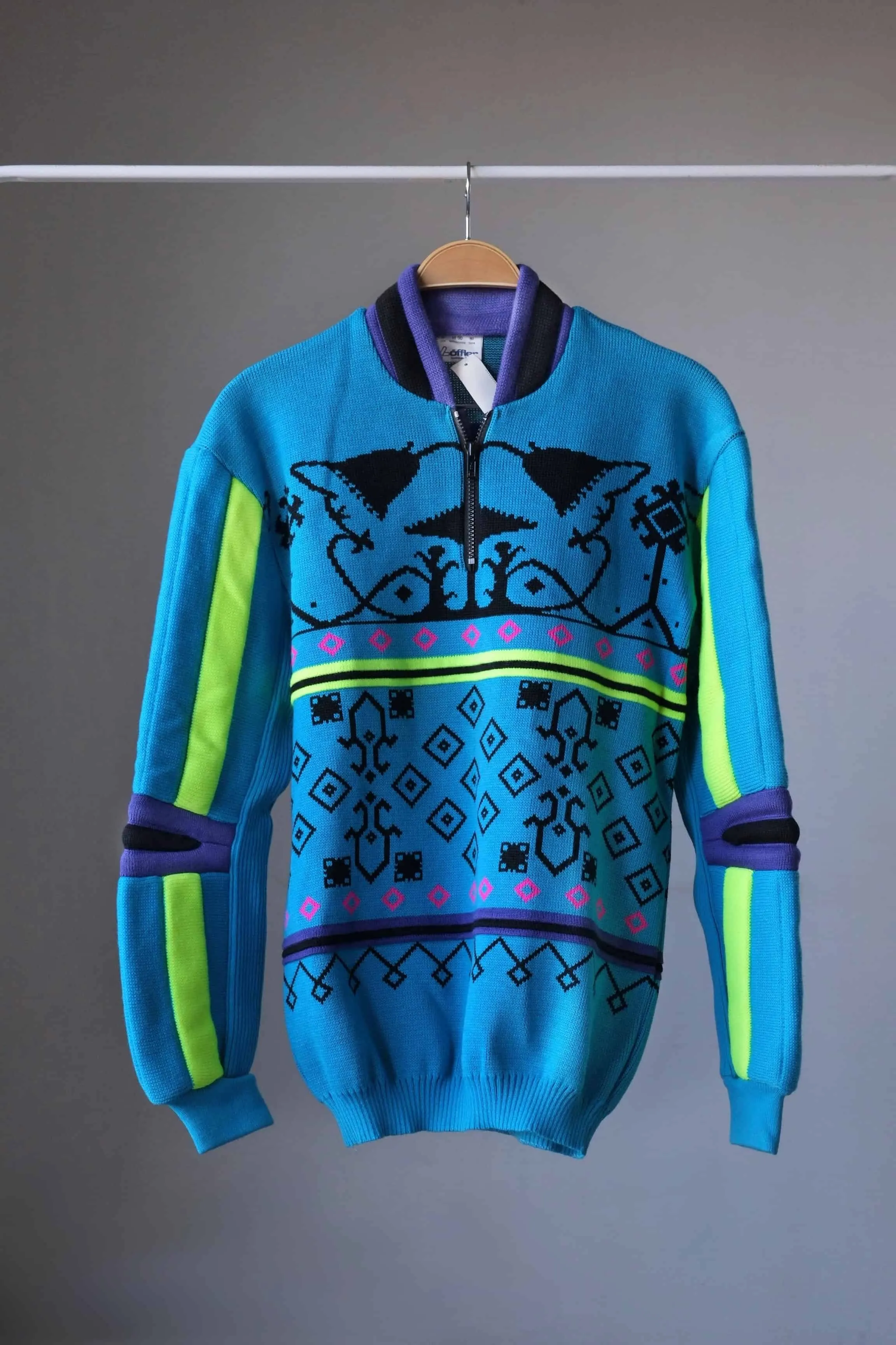 LÖFFLER 90s Neon Jacquard Ski Sweater