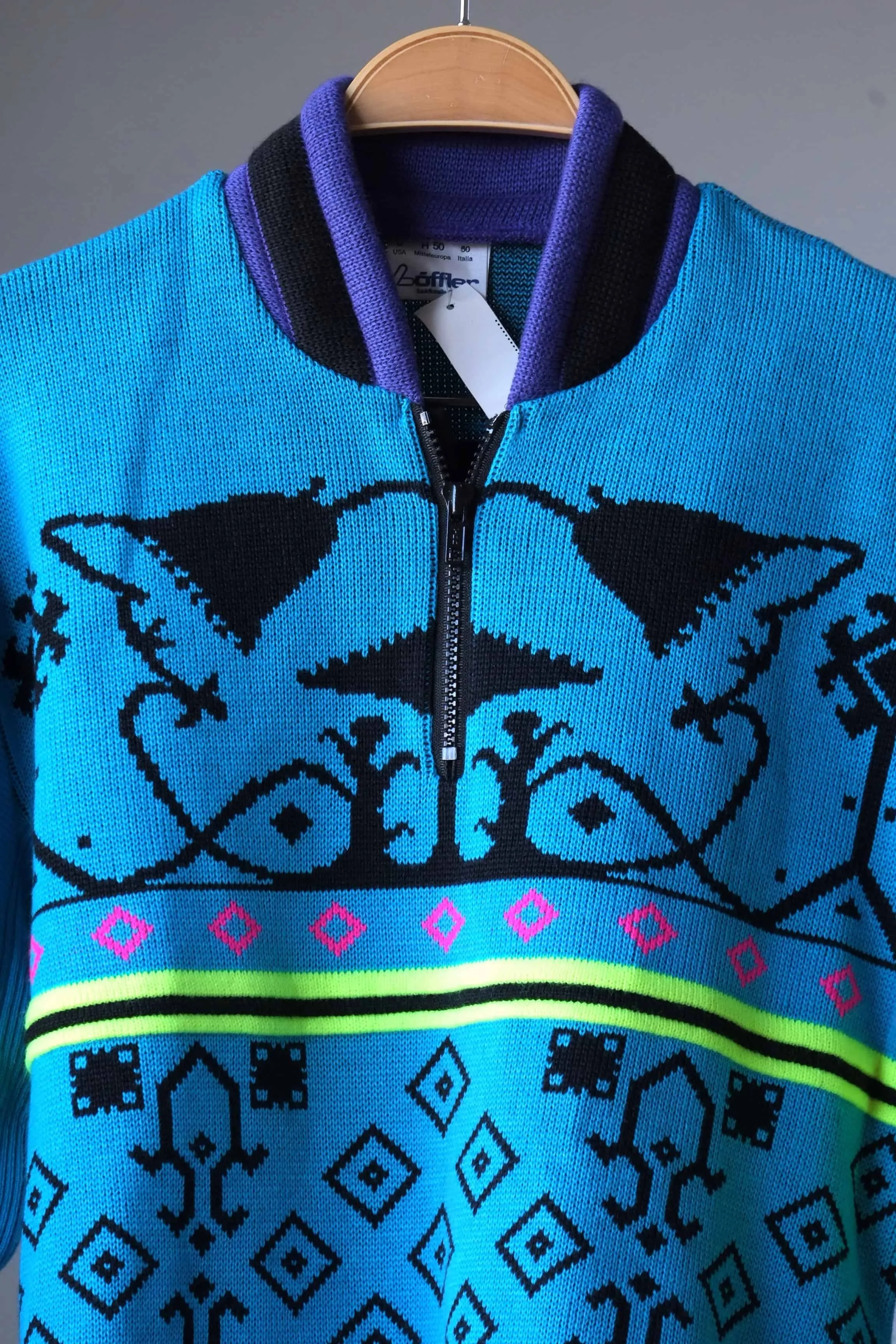 LÖFFLER 90s Neon Jacquard Ski Sweater