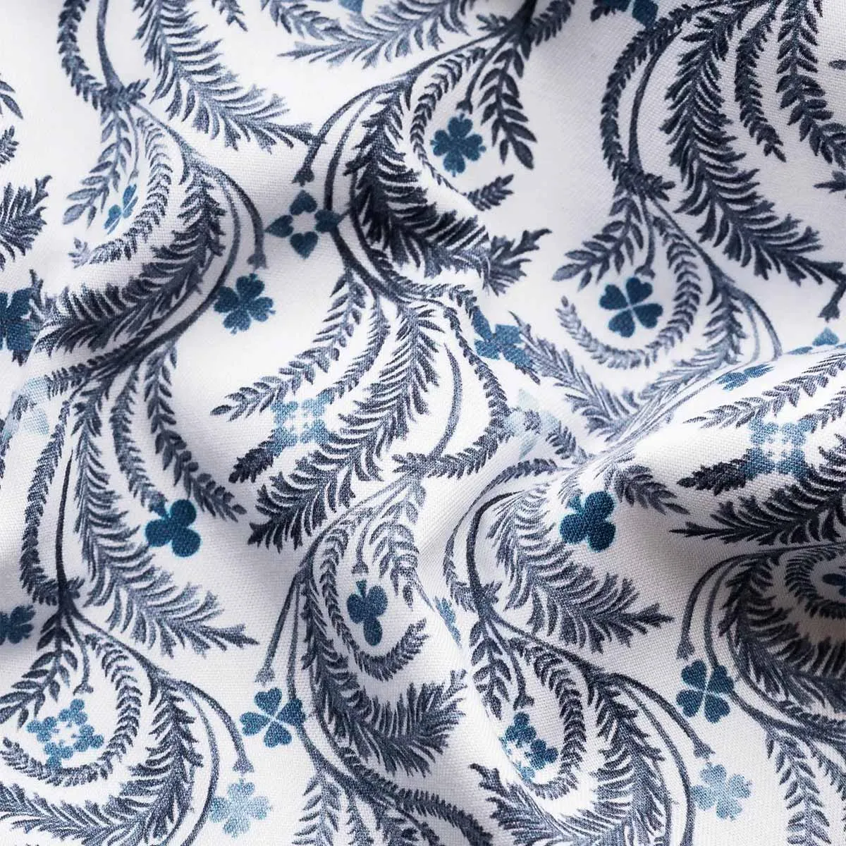 Light Blue Floral Signature Slim Fit Twill Shirt